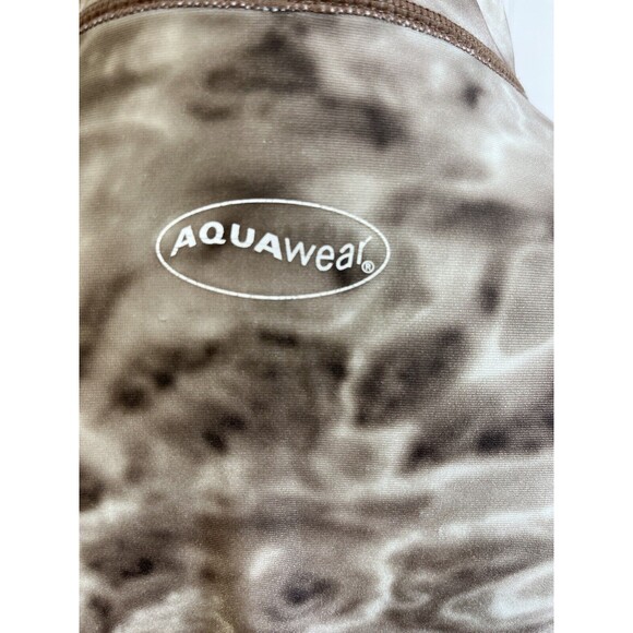 Aquawear Camo Long Sleeve Fishing/Outdoor short. 1/4 Zip Front W/ Pocket.Sz Lg. - Picture 3 of 12